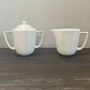 Restoration Hardware RH Cream and Sugar White Chinese Porcelain Set RARE